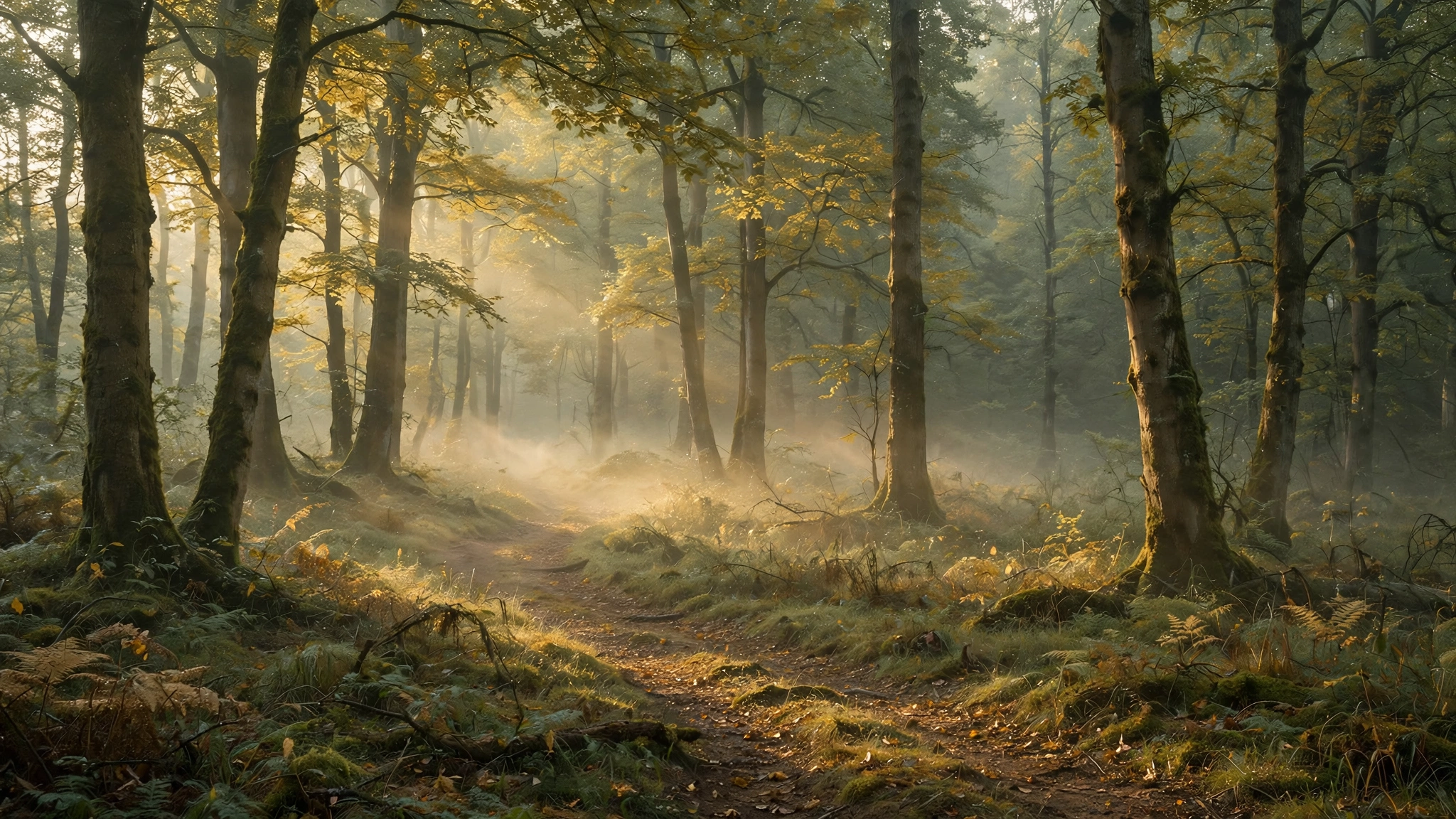 Quiet forest path symbolizing the peace of God ruling the heart